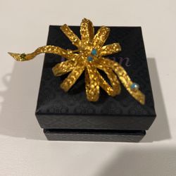Amazing Brooch, Unique Jewelry Work With Semiprecious Stones 