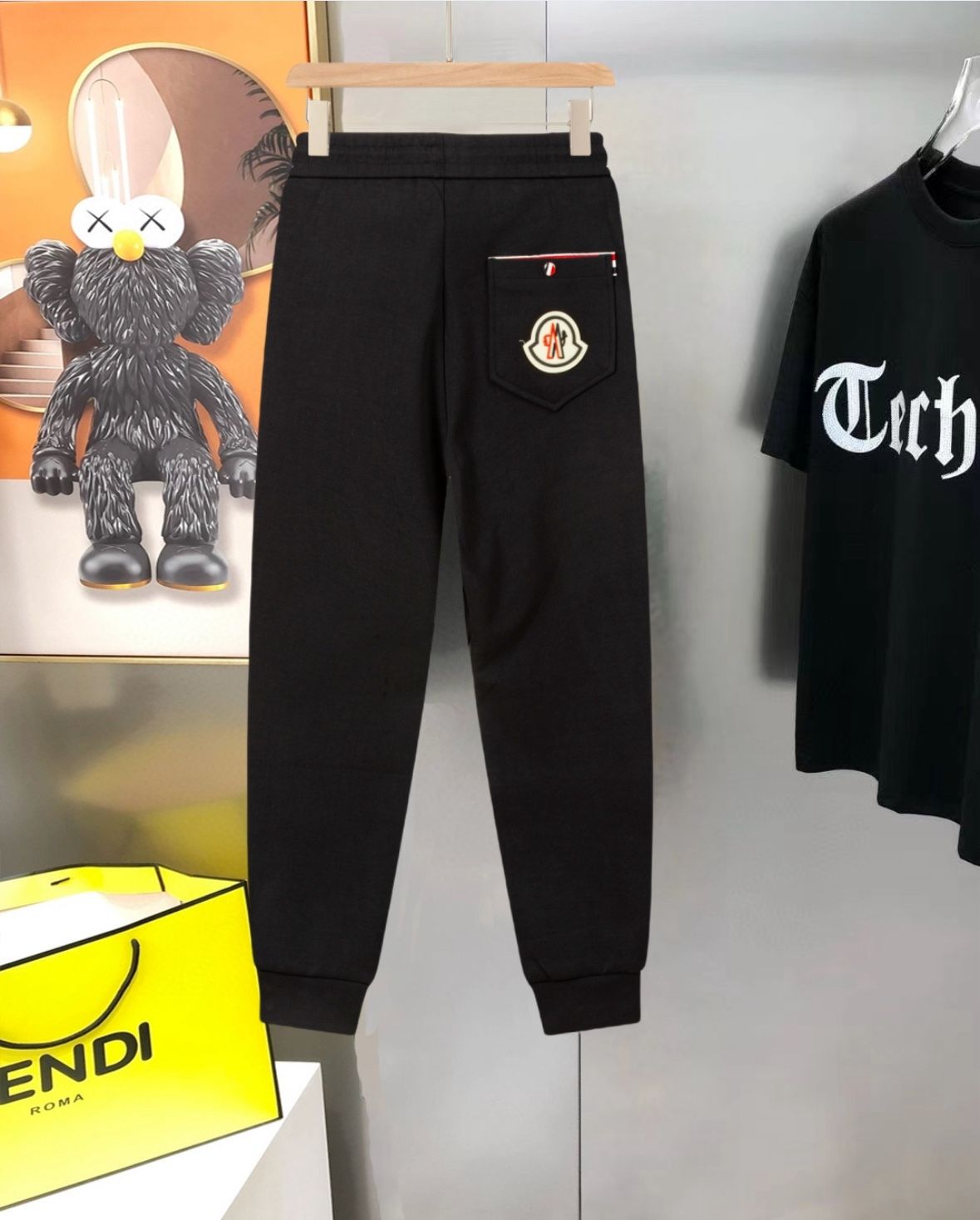 Moncler Men’s Emerized Fleece Sweat Bottoms