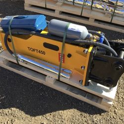 NEW MINI EXCAVATOR HYDRAULIC BREAKER TOFT450 TOFTJW20Z1466 20-40 L/Min 90-120 Bar 122 Kg 1-2 Ton 202