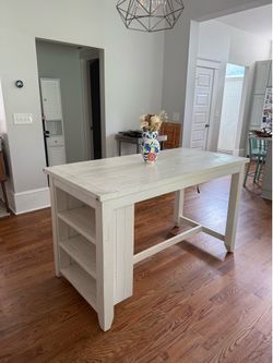 Laurel Foundry Modern Farmhouse Kitchen Island (Destinee/Jarrod) - Rustic White | Retails $700