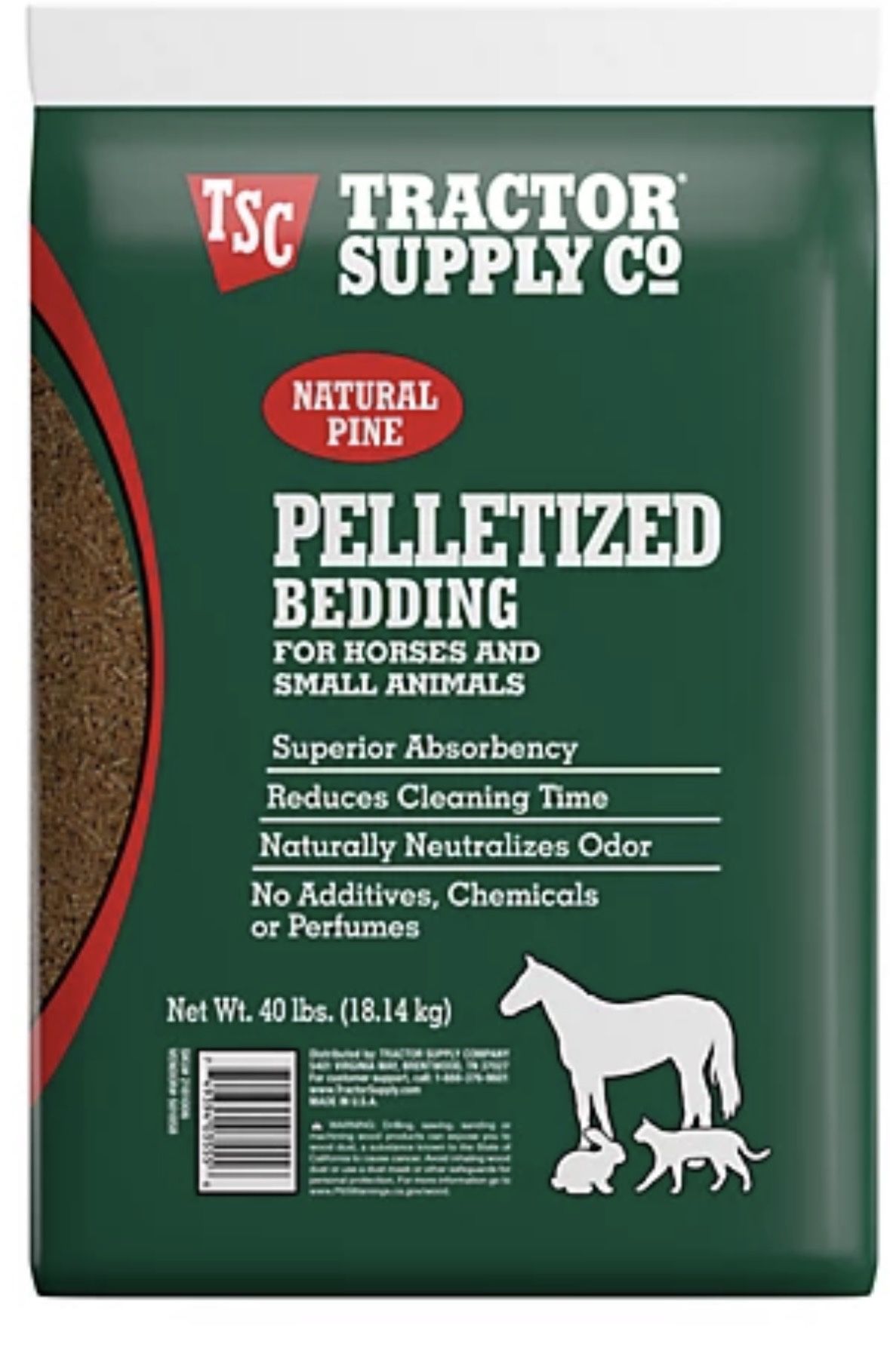 Pine Pelletized Bedding, 40lb Bag