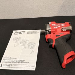 New Milwaukee M12 Fuel 3/8 Stubby Impact Wrench