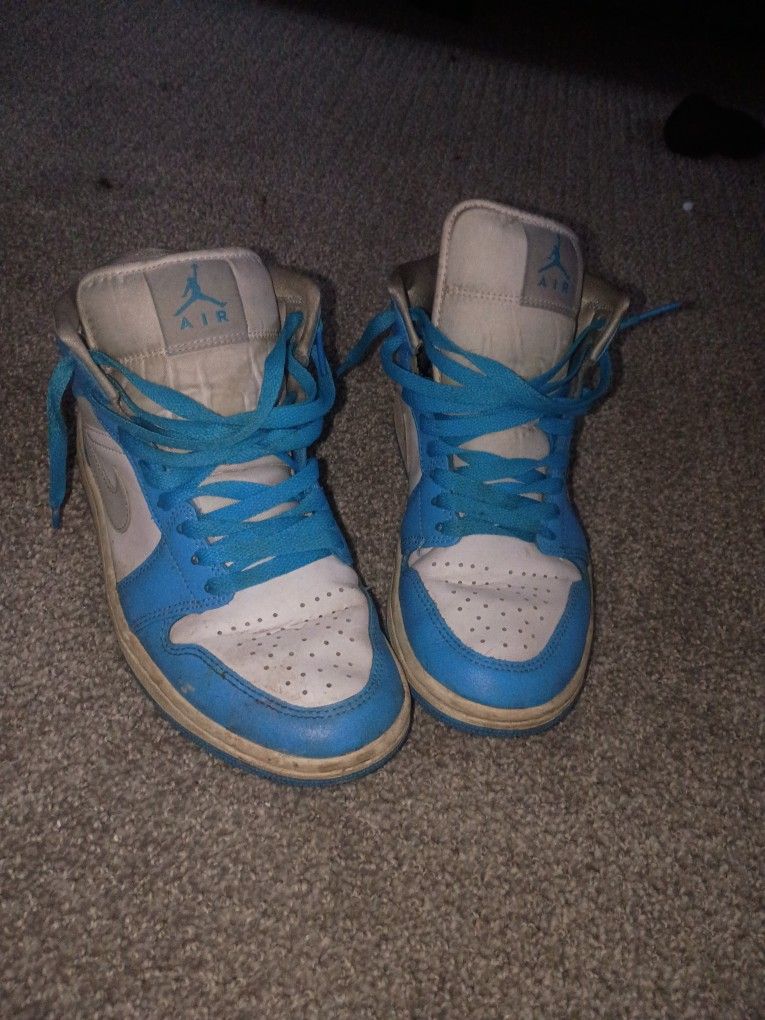 Blue N White N Grey Jordans