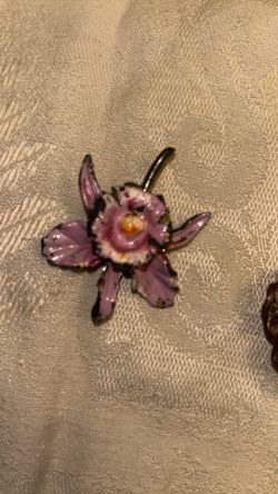 Floral Pins Brooch Potmetal