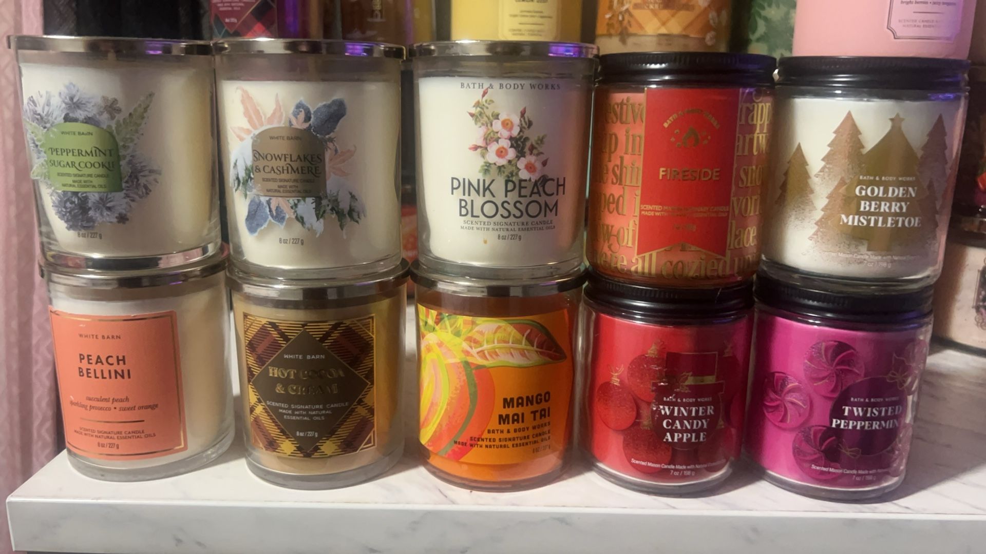 3wick & Single Wick Bath&body Works Candles
