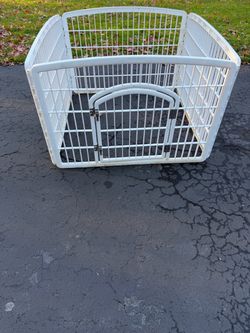 IRIS 4 PANEL DOG EXERCISE PLAYPEN WITH DOOR, 24-IN, WHITE