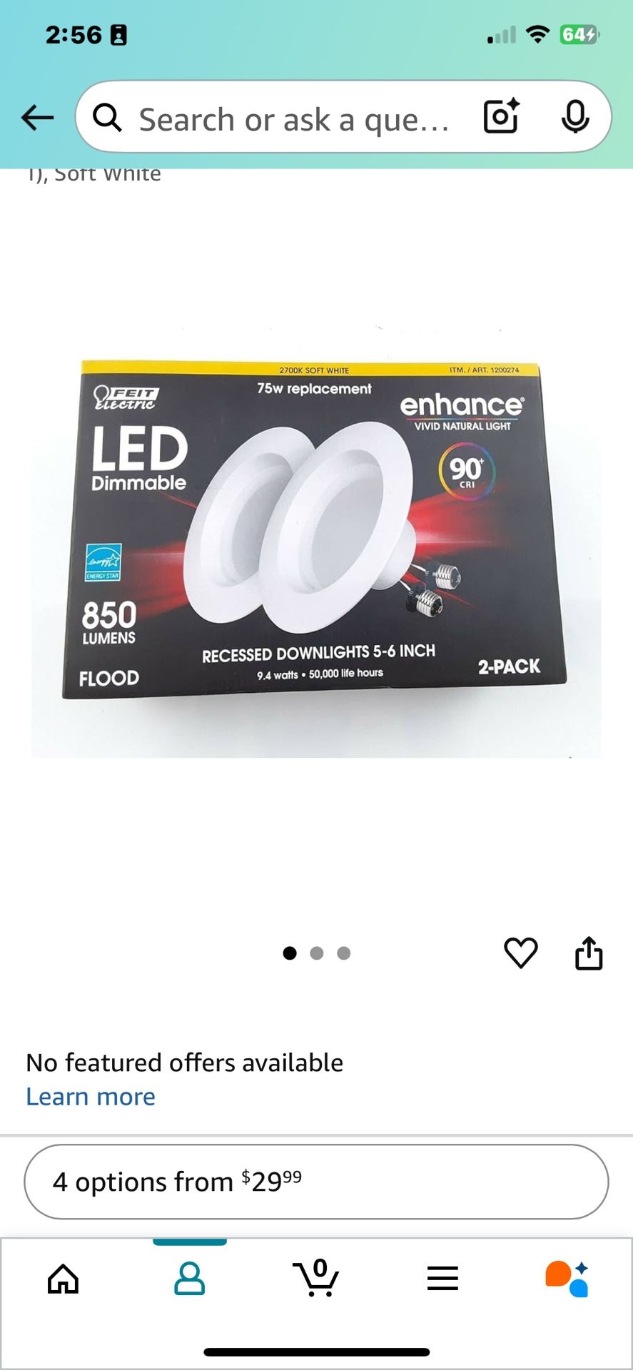 5 Boxes Feit CELEDR6/927/2 90+ CRI 75W Bulb, 2 Count (Pack of 1), Soft White