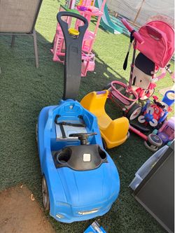 Blue Push Car