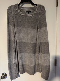 Men’s INC International Concepts Gray Striped Knit Sweater