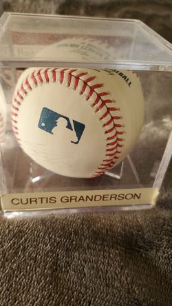 Curtis Granderson Autographed baseball with COA
