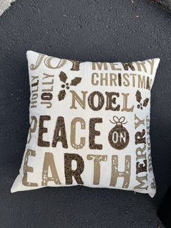 Christmas Beaded pillow Like new 