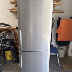 Liebherr Refrigerator Freezer- Stainless Steel. Measures: 79 1/2” High  X  29 3/8” Wide  X 24 13/16” Deep  