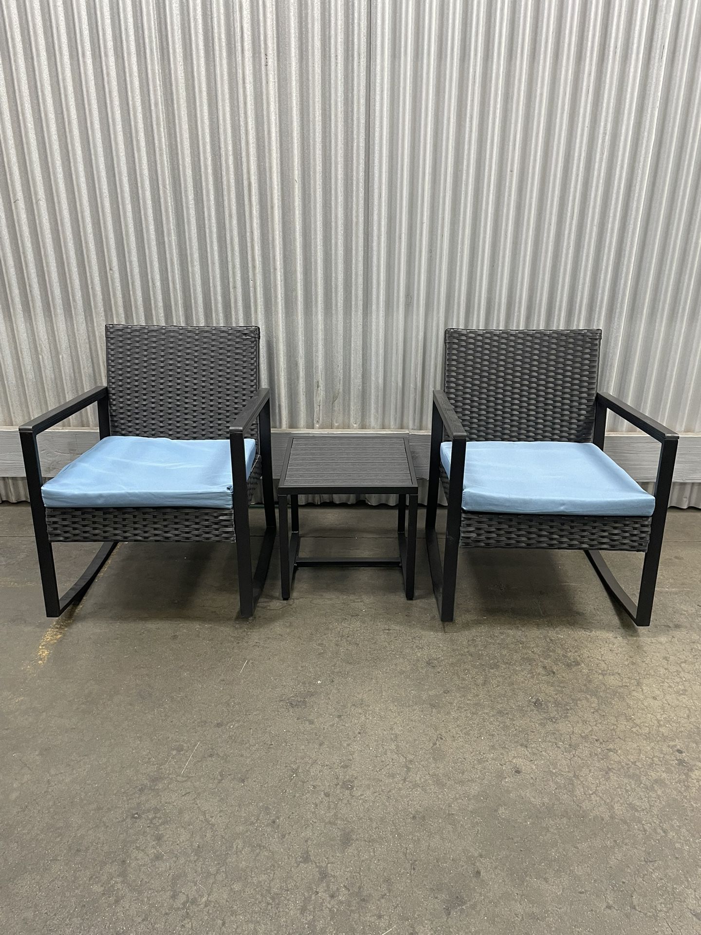 3pc Outdoor Patio Furniture Rocker Chair Set