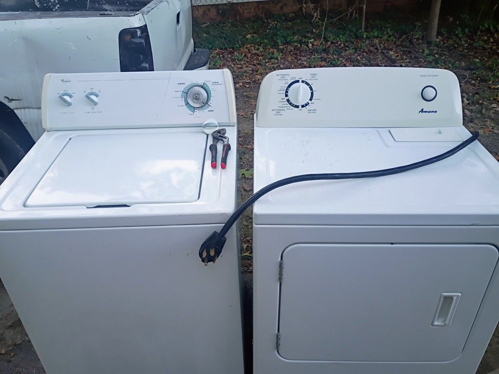 Whirlpool super capacity *6 cycles with or can be sold separately Amana 4 cycle hot dryer