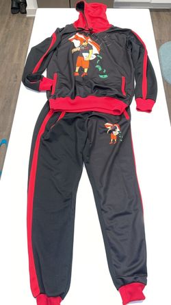 Streetwear Black & Red Custom Tracksuit - Athletic Bottoms