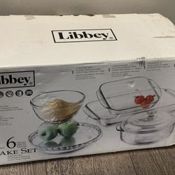 Libbey Bakeware 6 Piece Clear