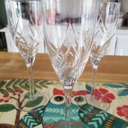 Discontinued Noritake Moondust Champagne flutes