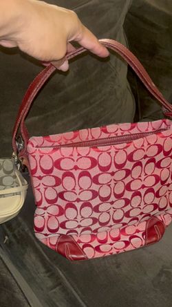 Beautiful Vintage Red/Pink Coach purse & hat
