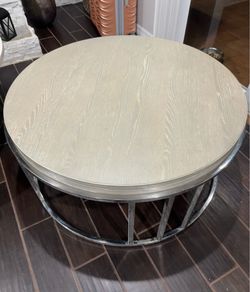 Universal Furniture Zephyr Round Cocktail Table – 40” – Beautiful Neutral Finish