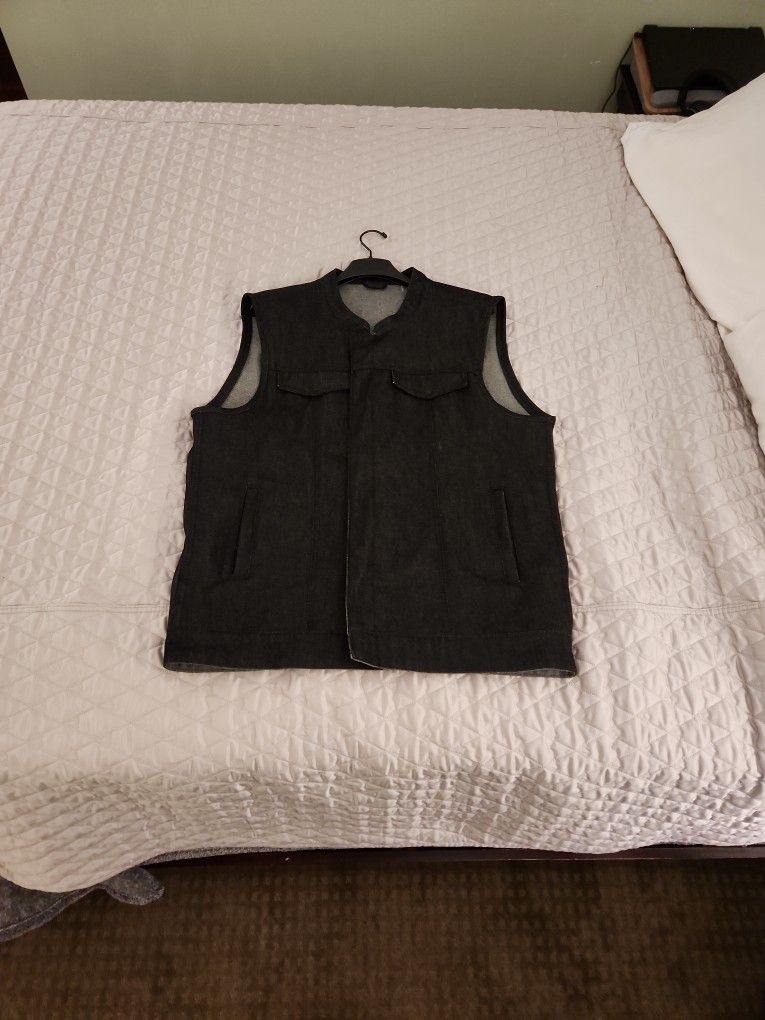 Brand New Denim Motorcycle Vest