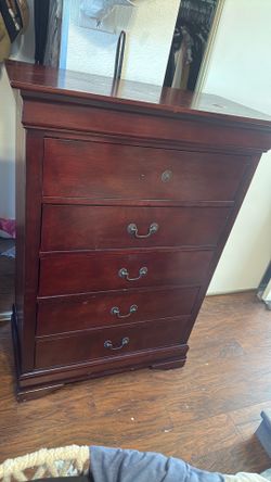 Tall wooden dresser