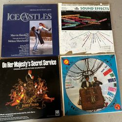 4 Vinyl Record Albums - Soundtrack Movies Show Sound Effects 