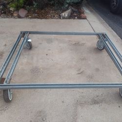 heavy duty cart 48 inches by ,60 inches  app.10 inches of clearance and brakes .THIS IS IT HEAVY DUTY IF YOU NEED ONE 10 INCHES OF CLEARANCE 8 INCH Wl