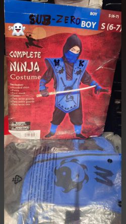 Complete Ninja Halloween Costume Boy Size S (6-7)