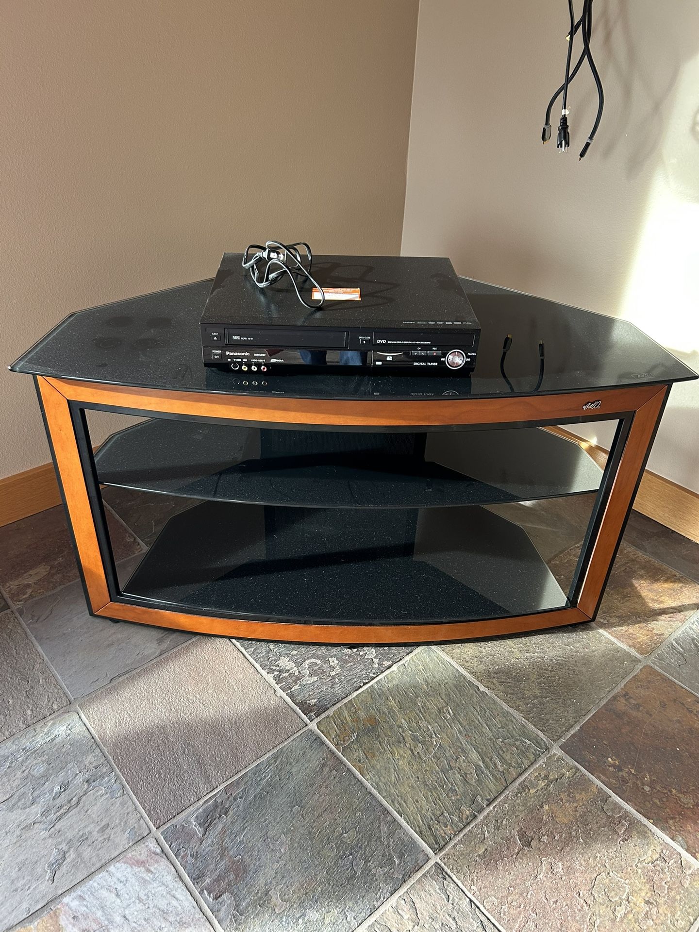 Nice Glass Cabinet With Tv And Mount