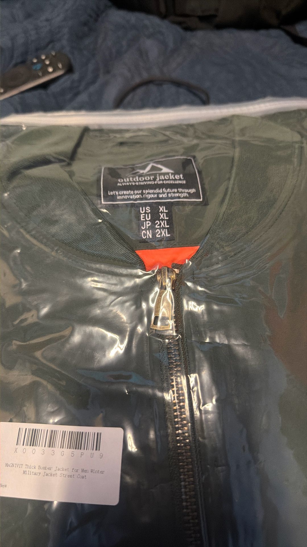 bomber jacket winter casual Jacket size xl brand new and I have one open