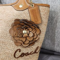 New Coach Straw Purse