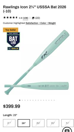 Rawlings Icon 2¾" USSSA Bat 2026 (-10)