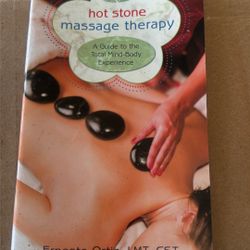 Hot Stone, Massage, Therapy Book, And Kit With Basalt  Riverstone
