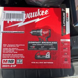 Milwaukee M18 Compact Drill 1/2 Inc