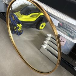 24” Gold Frame Circular Mirror