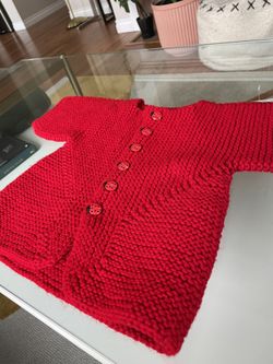 Knitted Red Ladybug Sweater 