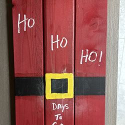Handmade Wooden Christmas Countdown - Chalk