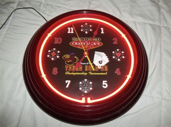 Vintage clock neon clock