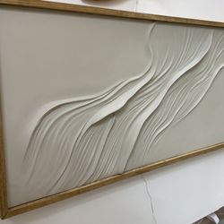 Luxury Handmade 3D Wall Art – Modern Sculpted Design in Solid Wood Frame
