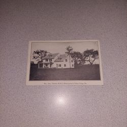 EXTREMELY RARE VINTAGE MAJ. GEN. THOMAS MIFFLIN'S HEADQUARTERS VALLEY FORGE, PA. UNUSED POSTCARD 