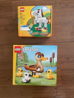 Lego Sets 40885 and 40779 Duck Family and Year of the Horse