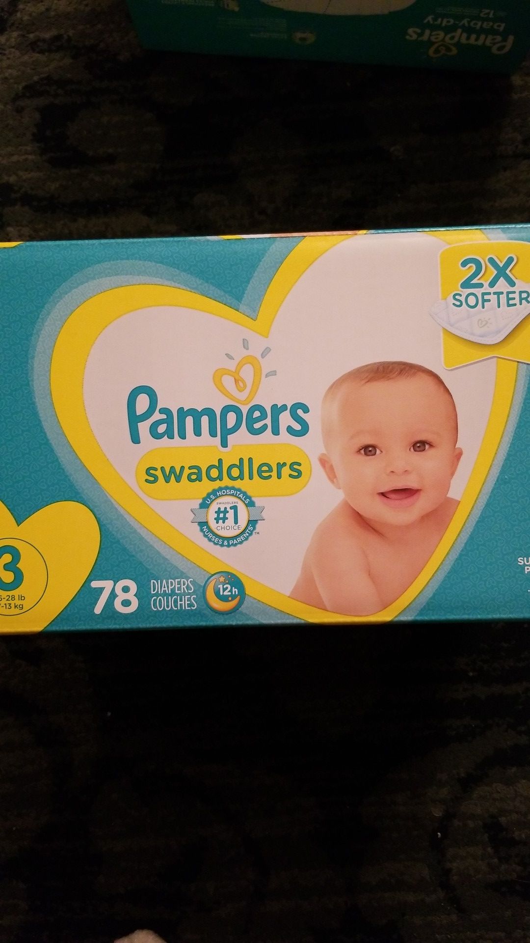 Pampers swaddlers diapers size 3 78ct.