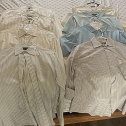 lot of men’s pullovers, polos, button up, and golf shirts! Hathaway, Banana Republic, Nike