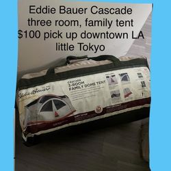 3 ROOM BIG FAMILY TENT. Used 2 Xs And Back In Its Bag. 100$ pick up downtown LA Little Tokyo area.