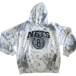 Junk Food Official NBA Brooklyn Nets Tie Dye Hoodie Sz Large New 