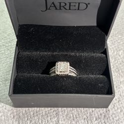 14k White Gold Engagement Ring Size 8