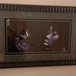 Framed Black Art "Black Butterfly"