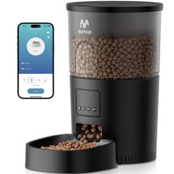 IMIPAW Automatic Cat Feeder, 5G WiFi Cat Food Dispenser With APP Remote Control, Pet Dry Food Smart Feeder, Programmable Timed Feeding, Dual Power Sup