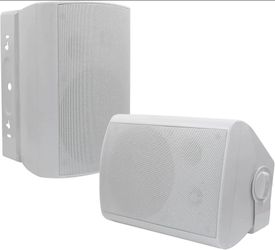 Herdio 6.5 Inch 400W Indoor Outdoor Speakers Wired Waterproof Passive with Powerful Bass,Wall Mount Speakers for Patio Garage Covered Deck,All-Weather