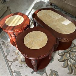 Living room set - coffee table and two (2) side tables
